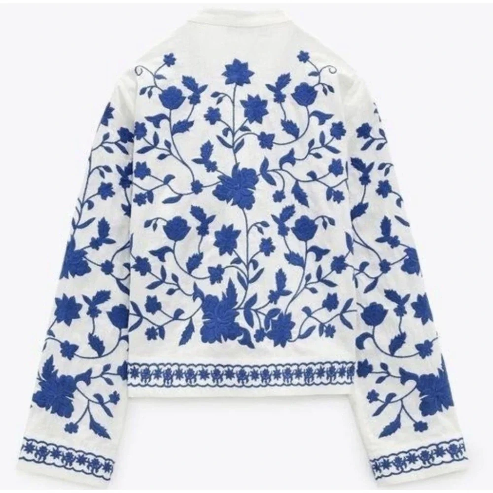 Zara linen embroideriedovershirt